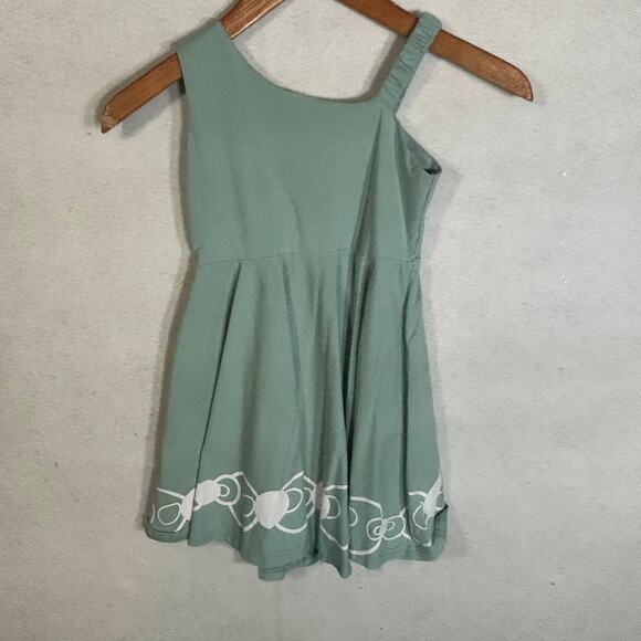 Hello Kitty Mint Green One Shoulder Dress Girls Size 7 Pencil Brand - Picture 3 of 4